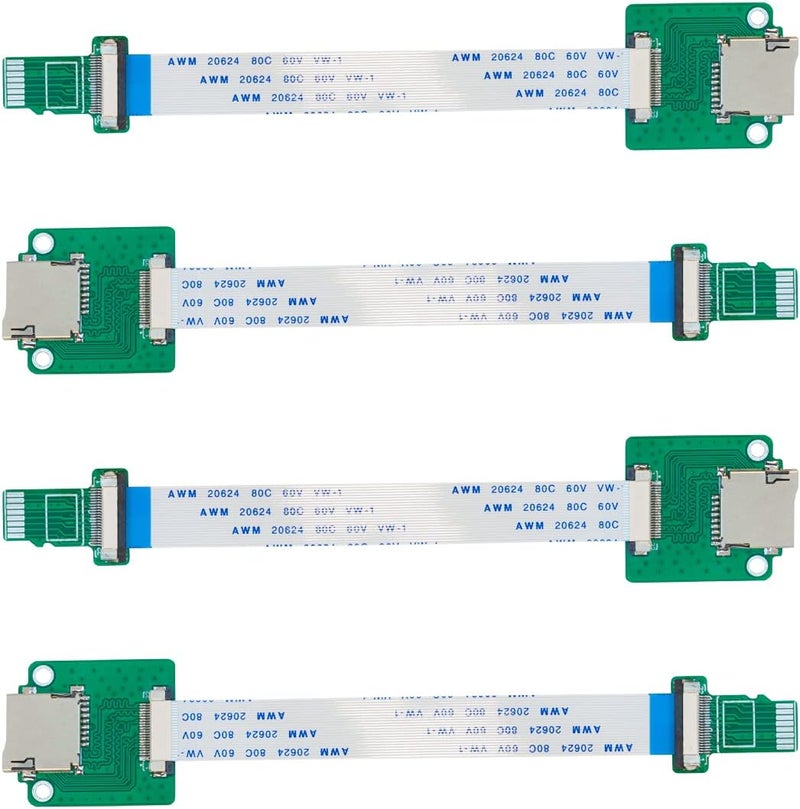 UCTRONICS Micro SD Male to Female Flexible Extender, 15cm/5.9in Micro SD Card Extension Cable Adapter Compatible with Raspberry Pi, Arduino, and 3D Printer, 4 Pack - Image 1